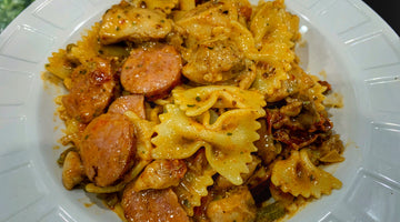 Chicken and Sausage Bowtie Pasta